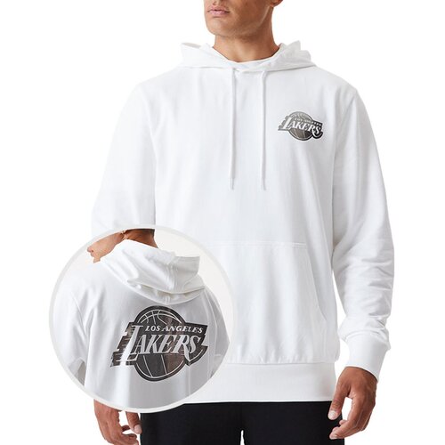 New Era mu&amp;scaron;ki Los Angeles Lakers Metallic pulover sa kapuljačom Slike