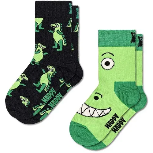 Happy Socks Dječje čarape Kids Dino Socks 2-pack boja: zelena