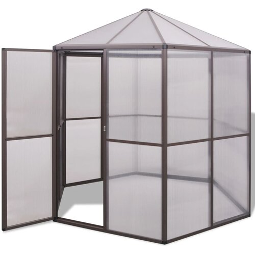 vidaXL rastlinjak iz aluminija 240x211x232 cm Cene