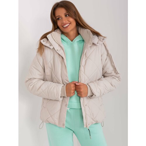 Fashion Hunters Light beige winter jacket with cuffs SUBLEVEL Slike