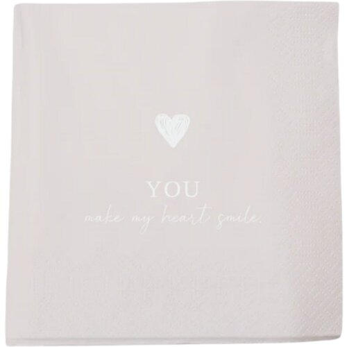 Bake Affair Papirnate serviete "You make my heart smile" - 20 k. Cene