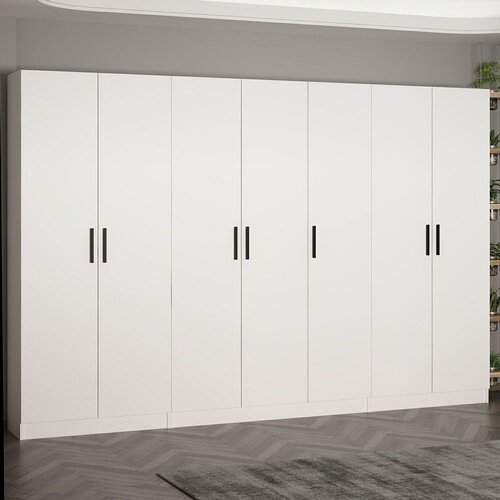 Woody Fashion Ormar Noah-8204, 315x210x35 cm, Bijeli Slike