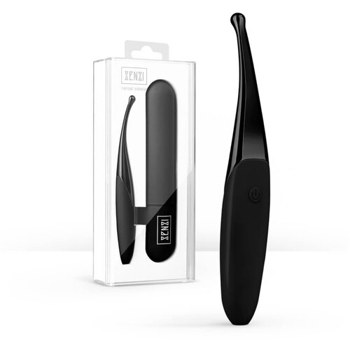 Senzi - vodoodporni klitorisni vibrator na baterije (črn) Slike