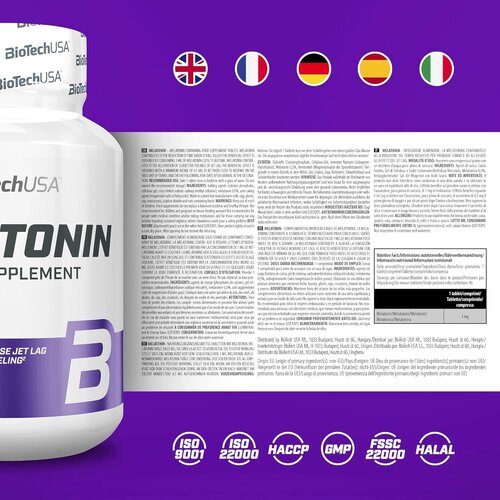 BioTech USA BioTechUSA Melatonin 1 mg &amp;ndash; Podr&amp;scaron;ka za san i protiv džet lega Slike