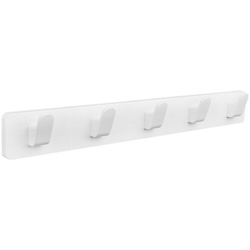 WALTECO Letev za obe&scaron;anje (Do x &Scaron; x V: 550 x 55 x 70 mm, &Scaron;tevilo kaveljčkov: 5 kos, Bele barve) Cene