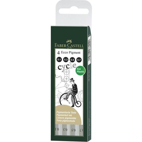 Faber-Castell Flomastri Faber-Castell Ecco Pigment, 4 kosi Cene