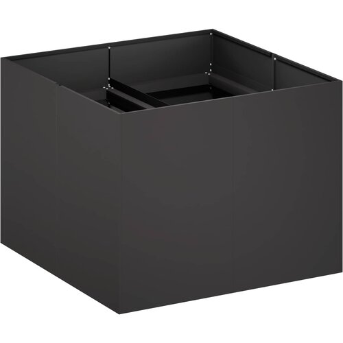  Vrtna saksija Crna 80 x 80 x 60 cm Čelična vrata Slike