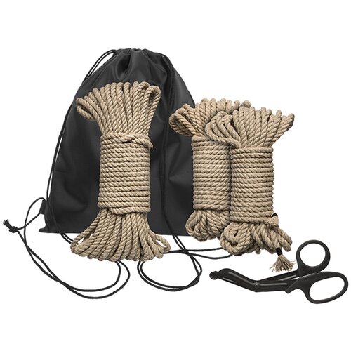 Doc Johnson Kink Bind & Tie Initiation 5-piece Hemp Rope Kit Cene
