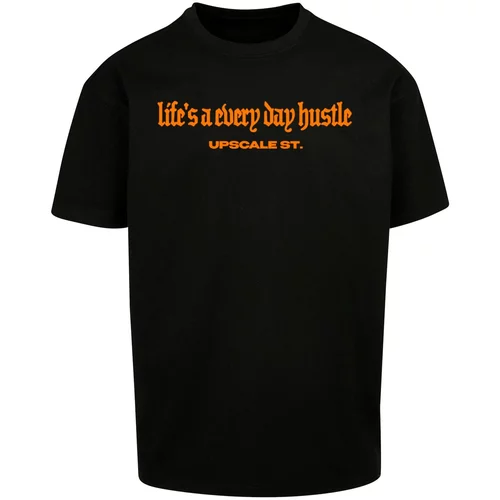 MT Upscale Majica 'Hustle' pesek / svetlo lila / oranžna / črna