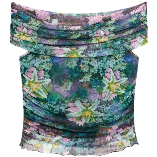 Desigual Majice s kratkimi rokavi TS_MUNICH 26SWTK22 Zelena Slike