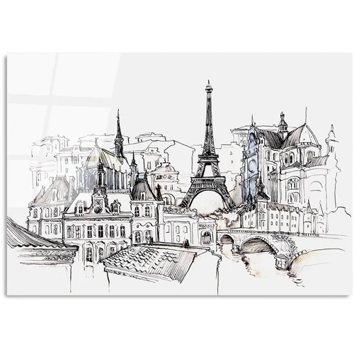 Wallity Staklena slika 70x100 cm Paris -