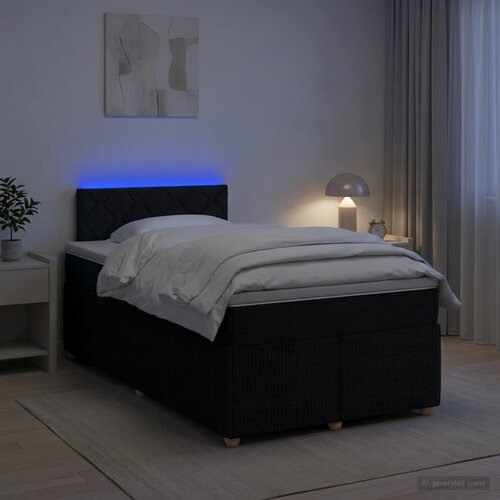  Boxspring krevet s madracem Crna 120 x 190 cm Tkanina Cene