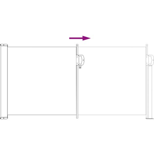  Retraktabilna bočna tende Pijesak 500 x 100 cm Poliester Slike