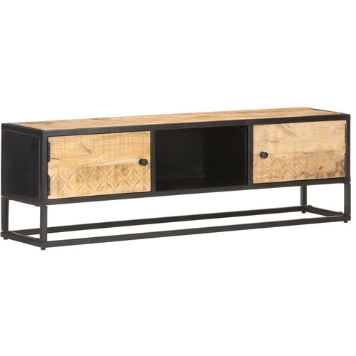 vidaXL TV omarica z izrezljanimi vrati 130x30x40 cm mangov les Cene