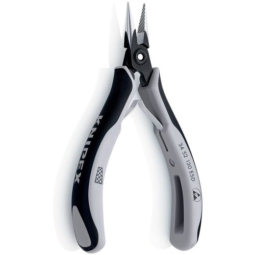 Knipex precizna kle&amp;scaron;ta za elektroniku sa poluokruglim čeljustima 130mm (34 52 130 esd) Slike