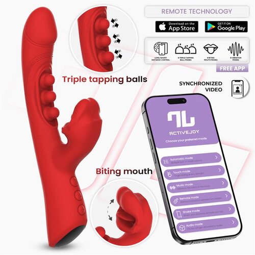 INTOYOU App Series Trixy Triple Tapping Mouth Vibrator with App Red Cijene