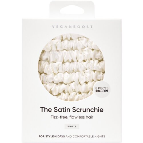  Satenaste Scrunchie gumice za lase - Small Size - bela Cene