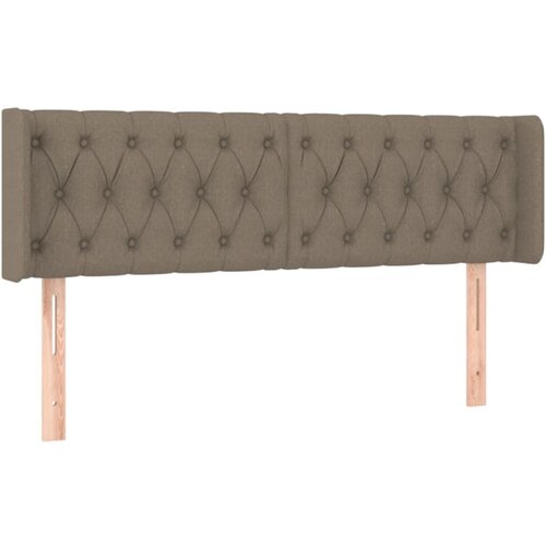 VidaXL Vzglavje z u&amp;scaron;esi taupe 147x16x78/88 cm blago, (20684860) Slike