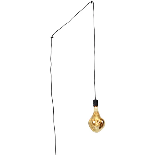QAZQA Dizajnerska viseča svetilka črna z vtičem vključno z LED svetilko z možnostjo zatemnitve - Cavalux