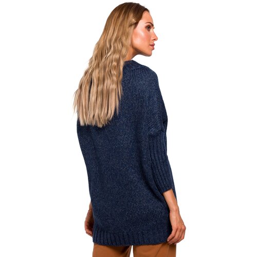 Made Of Emotion Woman's Pullover M470 Navy Blue Cene