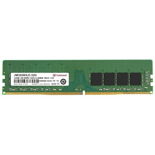 Transcend 32GB DDR4 3200 MT/s UDIMM 288pin 1R x8 unbuffered Cijene