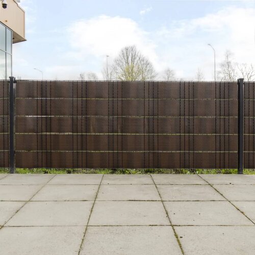 vidaXL Balkonski zasloni 10 kom smeđi i crni 255 x 19 cm od poliratana Cene