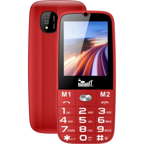 Mean IT Telefon mobilni, SOS tipka, LED svjetiljka &ndash; SENIOR 15, Crveni Cijene