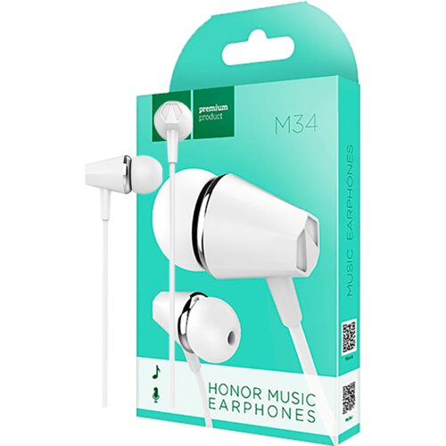 hoco. Slu&scaron;alice sa mikrofonom, 3.5 mm,dužina kabela 1.2 met,bijela - M34 Honor White Cijene