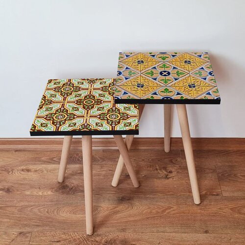 Hanah home 2Shp513 - multicolor multicolor nesting table (2 pieces) Cene