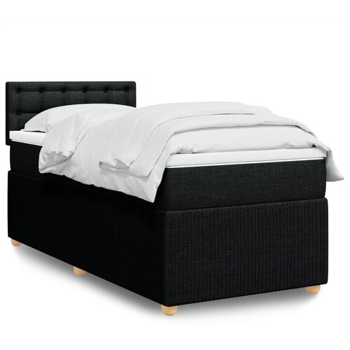 vidaXL Box spring krevet s madracem crni 90x190 cm od tkanine Cijene