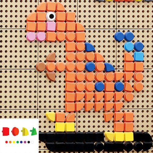  Masterkidz geometrijski elementi 8 boja, 256 komada, pribor za STEM tablice Slike