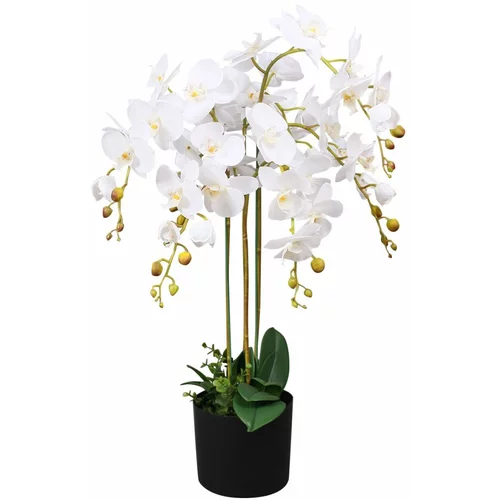  Umjetna orhideja s posudom 75 cm bijela