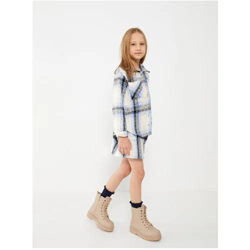 LC Waikiki Plaid Girl's Skirt with Elastic Waist