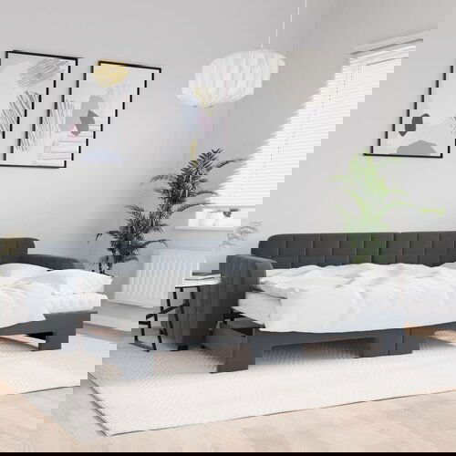 VidaXL Dnevni krevet na razvlačenje tamnosivi 80 x 200 cm bar&amp;scaron;unasti Slike
