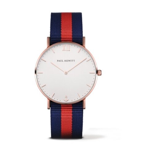 Paul Hewitt ručni sat sailor line beli roze zlatni sa plavo crvenim nato kaišem ( ph-sa-r-st-w-nr-20 ) Cene