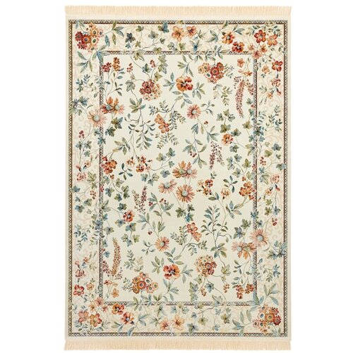 Nouristan žuti tepih s primjesom pamuka Oriental Flowers, 95 x 140 cm Slike