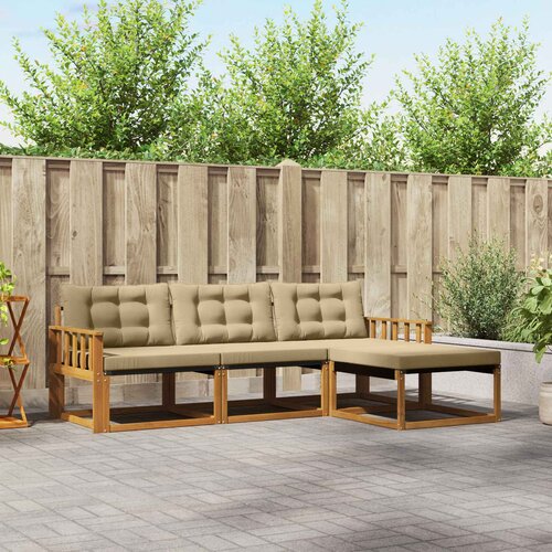  Set vanjskih sofa 4 kom. Prirodna i bež Smeđa 249,5 x 162,5 x 73 cm Cene
