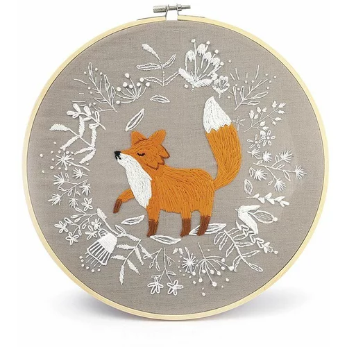 Graine Creative Set za vezenje fox embroidery diy kit