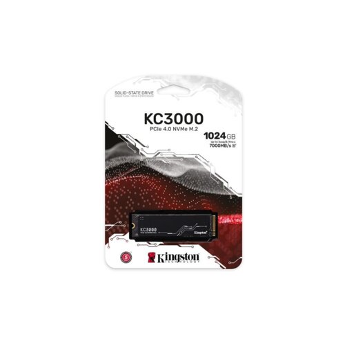 Kingston Technology KC3000 1024GB SSD, M.2 2280, PCIe 4.0 NVMe, Read/Write 7000/6000MB/s, Random Read/Write: 900K/1000K IOPS Slike