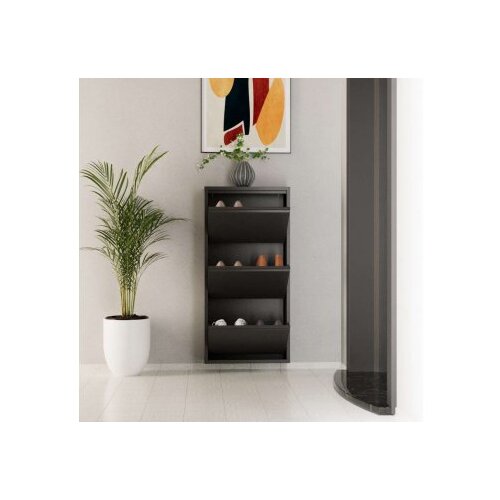 Hanah home ormar za cipele 3 piece metal anthracite Slike