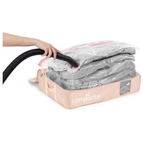 Compactor Vakuumske plastične kutije za ispod kreveta u setu 3 kom 65x45x15,5 cm Pink Edition &amp;ndash; Slike