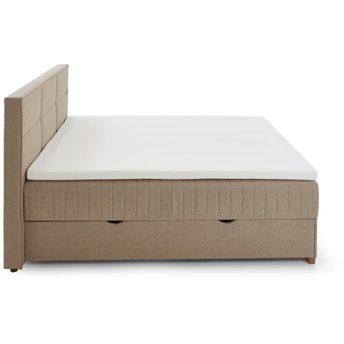 Meise M&amp;ouml;bel Bež boxspring postelja s prostorom za shranjevanje 180x200 cm Tambo &amp;ndash; Slike