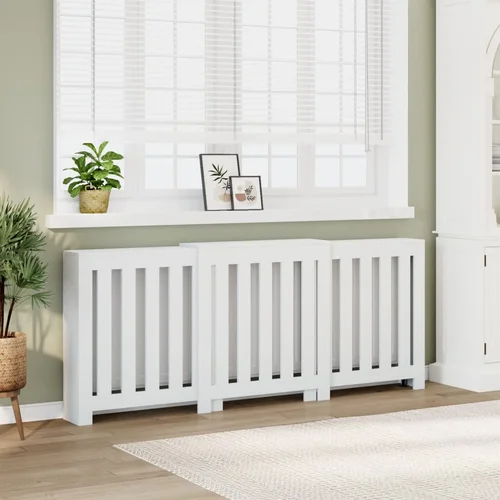 vidaXL Pokrov za radiator bel 205x21,5x83,5 cm inženirski les