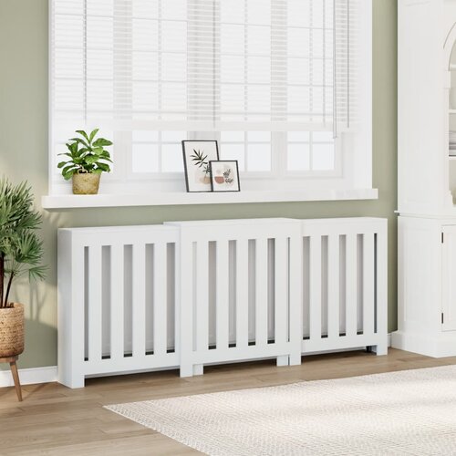 VidaXL Pokrov za radijator bijeli 205x21,5x83,5 cm konstruirano drvo Slike