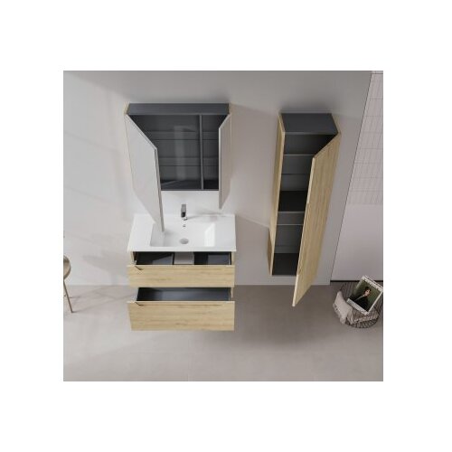 Hanah home Kupatilski ormarić sa umivaonikom i ogledalom (2 komada) Messina 85 v2 419 Cene