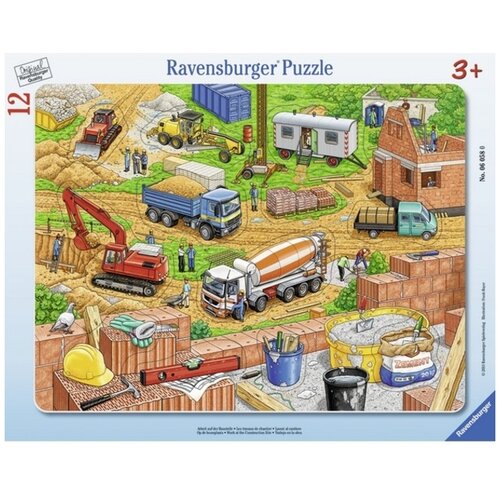 Ravensburger puzzle (slagalice)- Masine na gradilistu RA06058 Slike