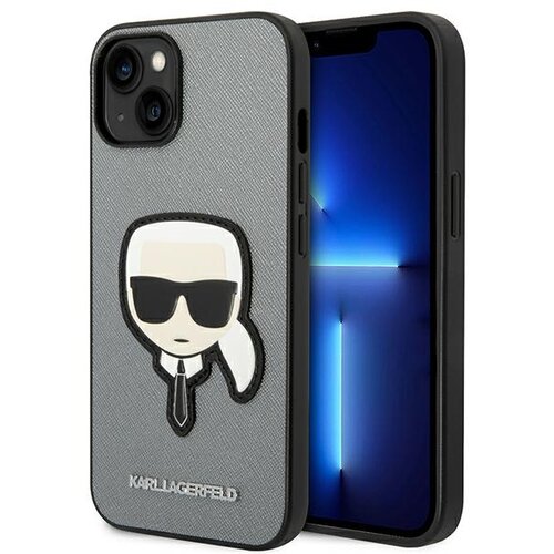 Karl Lagerfeld OVITEK ZA IPHONE 14 15 13 6.1 SAFFIANO KARL'S HEAD PATCH, (5000014298) Cene