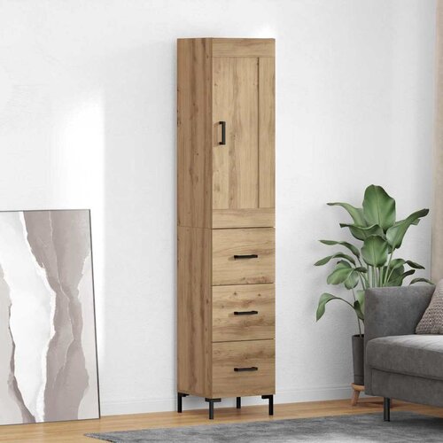 vidaXL Highboard Umjetnički hrast 34,5 x 34 x 180 cm Konstruirano drvo Cijene