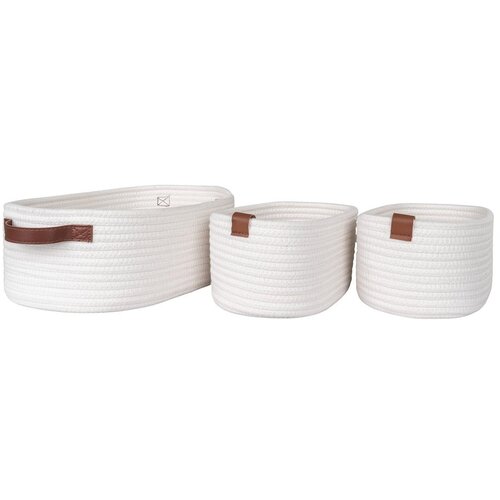 House Nordic Tekstilne košare u setu 3 kom za kupaonicu 35x25x13 cm Jarana – Cijene