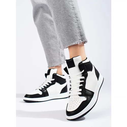 SHELOVET High sneakers black and white